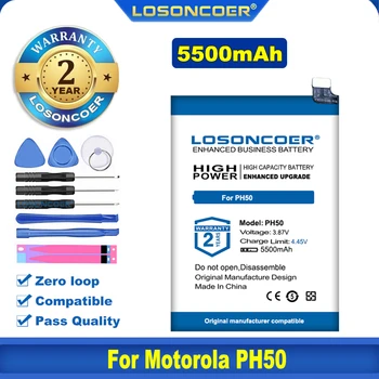 100% Eredeti LOSONCOER 5500mAh Akkumulátor Motorola MOTO G23 XT-2333-1 PH50 Mobiltelefon Akkumulátor