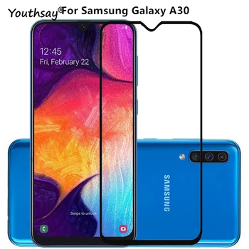 1DB Samsung Galaxy a30-as Üveg kijelző Védő fólia 2.5 D Ragasztó Teljes Lefedettség Film Samsung Galaxy a30-as Üveg Galaxy a30-as
