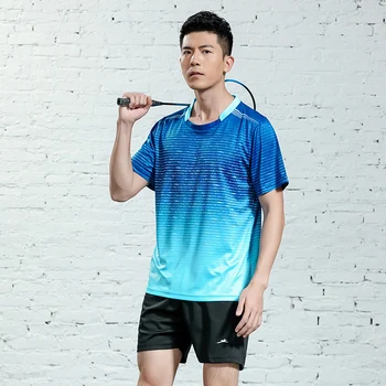 2019 férfiak nők egyéni tollaslabda jersey-ben meghatározott tollaslabda tréning gyors száraz rövid asztalitenisz sportruházat futó ruhák nyomtatás
