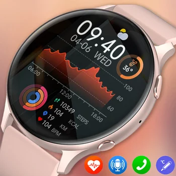 2023 Új testhőmérséklet Intelligens Karóra Női Férfi HD 360*360 Képernyő Válasz Hívás Tárcsázás Smartwatch Samsung Órák