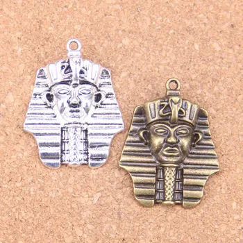 4db Varázsa egyiptomi fáraó, tutankhamon 36x28mm Antik Medálok,Klasszikus Tibeti Ezüst Ékszerek,DIY a karkötő nyaklánc