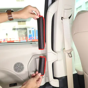 A Toyota Sienna 2021-2023 bőr Piros Autó kilincs védelem borító Belső Autó Tartozékok