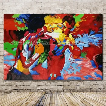 Arthyx,Handpainted Boxer Olajfestmény, Vászon,Kézzel Készített Modern Absztrakt Ábrát, Képet Wall Art Nappali Otthoni Dekoráció