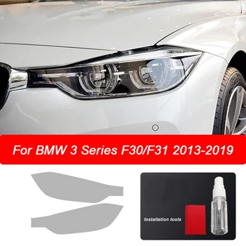 Autó Első Fényszóró Fedelét TPU Védőfóliát a BMW 3-as Sorozat F30 F31 2013-2019