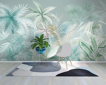 beibehang Egyéni Északi friss, elegáns, trópusi növények, erdő, TV, kanapé háttérképet cucc de parede 3d-s papier peint