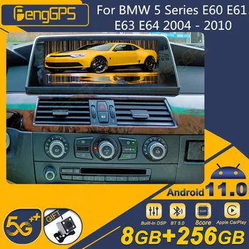 BMW 5-ös Sorozat E60 E61 E63 E64 2004 - 2010 Android autórádió 2Din Sztereó Receiver Autoradio Multimédia Lejátszó GPS Navigációs Egység