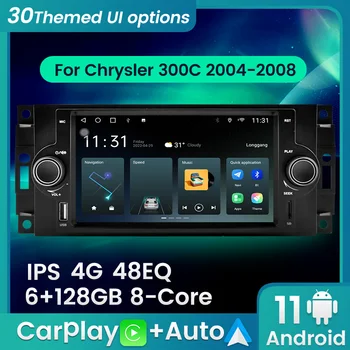 Carplay+Auto Autó Rádió Chrysler 300C Cirkáló Dodge RAM Töltő Magnum jeep grand cherokee wk2 Android Iránytű Fejegység 4G
