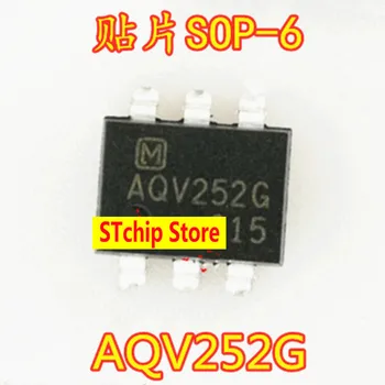 Eredeti AQV252G SOP-6 SMD magas aktuális terhelés normál nyitott 60V relé optocoupler AQV252 SOP6