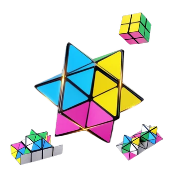 Finhop Yoshimoto Csillag Cubo Mágia Különböző Kocka Stressz-Mentesség 3D Geometriai Agy Teaser Játék Gyerekek Felnőtt Puzzle Ajándék Ötlet Játékok