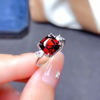 Forró eladó új utánzat természetes ruby egyszerű hercegnő téren nyitott gyűrű női színes kincs, gyűrű