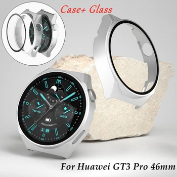 Képernyő Védő tok Huawei Nézni GT3 Pro 43mm 46mm puha Üveg Matt Integrált Fedő fóliát Lökhárító Smartwatch