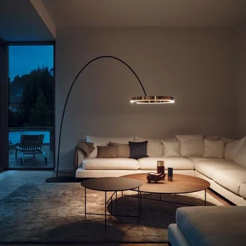 Modern minimalista Kerek LED állólámpa Skandináv hálószoba éjjeli Világítás nappali függőleges dekoratív Fényt