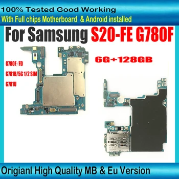 Nyitva Alaplapja A Samsung Galaxy S20-FE G780F G780G G780FD G781B Alaplap Eredeti Fő Logikai kártya Teljes Chips