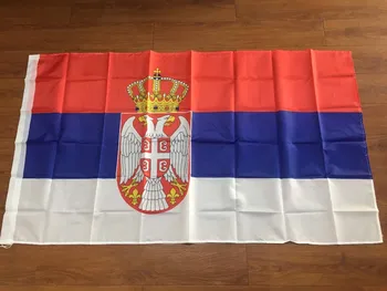 Szerbia Zászló Tevékenység Dekoratív Banner 90x150cm