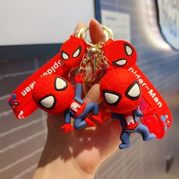 Szuper Aranyos Spider-Man kulcstartó Képregény Szuperhős Figura Kulcstartó Pár Hátizsák Lógott, Aranyos Gyerekek Ünnep, Ajándék, Dísztárgy