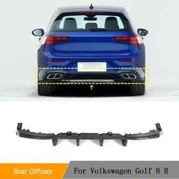Szénszálas Autó Hátsó Lökhárító Diffúzor Ajak A Volkswagen Golf 8 R 2021 2023 Lökhárító Megjelenése Vissza Lapáttal Spoiler Dekoráció