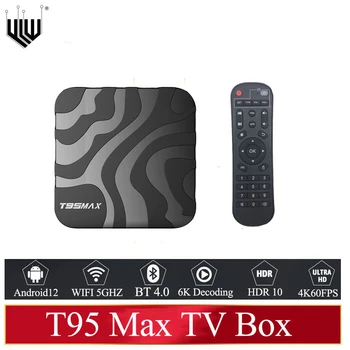 T95 MAX Android TV Box Allwinner H618 négymagos 8 GB 16 GB 32 GB 64 gb-os Smart TV Box 2.4 G 5G Kettős WiFi 3D-s 6K Media Player