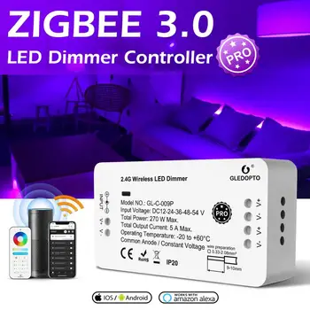 Tuya Zigbee 3.0 Reset Gombot a Smart LED Szalag Dimmer Vezérlő Profi Munka SmartThings App Alexa, a Google Haza, RF Távvezérlő