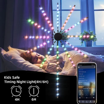 USB Egyedileg Címezhető Tűzijáték LED Szalag Lámpa Készlet Zenei Hang APP Haza Fél Ünnep, Fesztivál, Dekoráció, karácsonyfa Fény