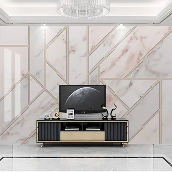 wellyu Szabott nagy falfestmény modern minimalista kis friss geometriai márvány TV kanapé háttér nappali háttérképet