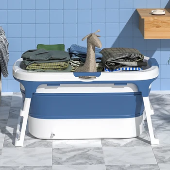 Összecsukható, Hordozható, Fürdőkád Baba Összecsukható Test Szauna Műanyag Egyszerű Mobil Fürdőkádban Vödör Voetenbad Fürdőszoba Kellékek YX50FB