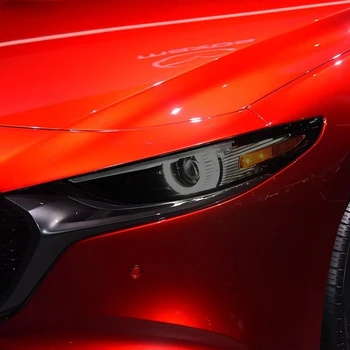 2 Db Autó Fényszóró Védő Fólia Fényszóró Helyreállítása Átlátszó Fekete TPU Matricát Mazda 3 BP 2019 2020 - Kiegészítők