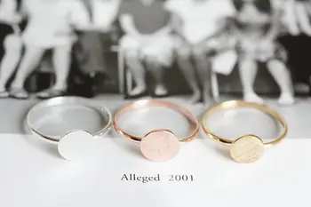 2017 Arany Színű Kerek Gyűrű Antik Kör, Gyűrű, Vintage Stílusú Gyűrű a Nők Egyszerű Buli