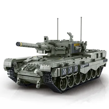 2022 Katonai világháború WW2 SWAT Rendőrség Katonák Leopard 2 Harckocsi Modell Épület-Blokk Tégla, Gyerekeknek Játékok