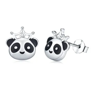 2023 Új Panda Fülbevaló Klasszikus Ezüst Bevonatú Szép Állat a Sorozat Ékszerek, Lány, Nő, Luxus Bankett Tartozékok