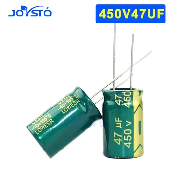 2DB Alumínium elektrolit kondenzátor 47 uF 450 V 16 * 25 mm-es frekuensi tinggi Radiális Elektrolitikus kapasitor