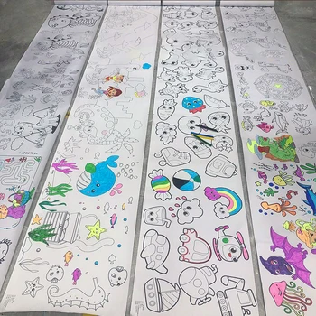 300X30cm DIY gyermekrajz Roll Színezés Papír Roll Gyerekeknek, Festés Ragadós Korai Oktatási Játékok Lukisan Gambar Kanak