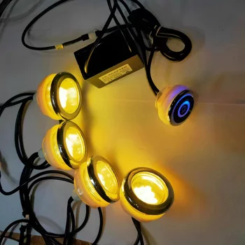 4db RGB LED Hottub Fények Gyógyfürdő Whirlpool Lámpa hottub whirlpool LED-es víz alatti medence lámpa 2w Matt Felület 1 ön 1 Adapter