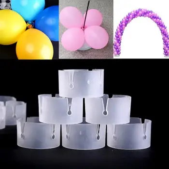 50Pcs DIY Lufi Arch Csat Műanyag Ív Léggömb Ring Konzol Csatlakozó Klipek Születésnapi Party Kellékek Esküvői Dekoráció