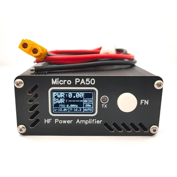 50W 3.5 MHz-28.5 MHz-es Micro PA50 Kijelző Intelligens Rövidhullámú HF Teljesítmény Erősítő Teljesítmény / SWR Mérő + LPF Szűrő Rádiók