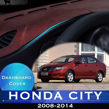 A Honda City 2008-2014 GM2 GM3 Autó Műszerfal Kerülje a Fény, Pad Hangszer Platform Asztalt Borító Bőr Anti-Slip Dash Lábtörlő Szőnyeg