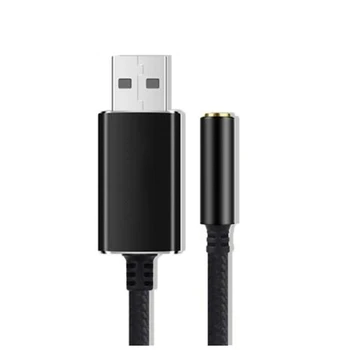 AKI 2 Az 1-ben USB 3,5 Mm Jack Hang Kártya Csatlakozó 3.5 Hang Audio Adapter PC, Laptop, Fejhallgató, Mikrofon, Hangszóró Külső hangkártya