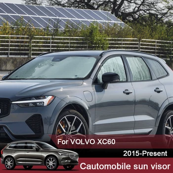 Autó Napernyő UV Védelem Fedezni Volvo XC60 2015-2025 Ablak, Redőny Napellenző Szélvédő Borító Belső Auto Tartozékok