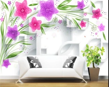 beibehang HD háttérkép, 3d-s sztereoszkópikus koreai virág háttérképek TV háttér falat díszítő festés, tapéta a falakon 3 d