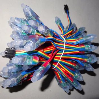 DC5V 50nodes/szál RGB dump csomópontok,IP68 névleges;24W;színes drótokat