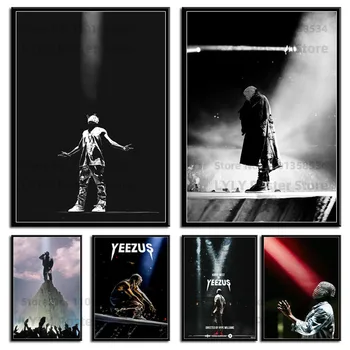 G053 Kanye West Yeezus Zene Túra Hip-Hop Zene, Énekes, A Csillag Wall Art Dekor Vászon Festmény Selyem Poszter