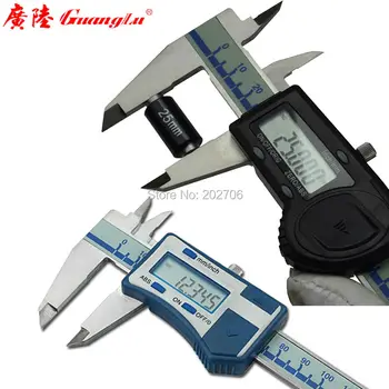 Guanglu márka Nagy Pontosságú 0.005 mm Digitális Tolómérő 6inch 0-150 mm-es Rozsdamentes Acél Vernier Tolómérő Digitális Mérési Eszközök