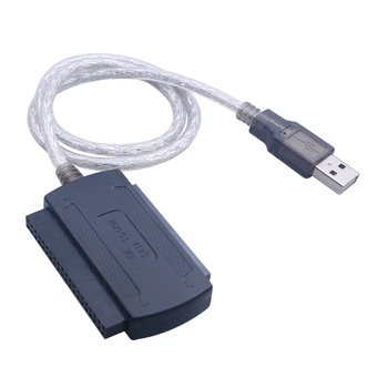 Kiváló Minőségű 3 in 1 USB 2.0 IDE 5.25 SATA, S-ATA 2.5 3.5 Hüvelykes Merevlemez-Merevlemez HDD Adapter Kábel PC Laptop Átalakító