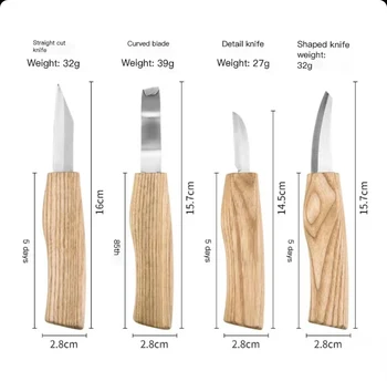 KUNLIYAOI Hamu fa, króm-vanádium-acél kést fa vágó kés kaparás fa kést, kanalat, kést, faipari faragás