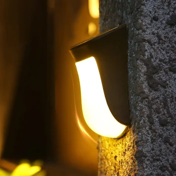 LED-es Napelemes Fali Lámpa Éjjel-Érzékelő Szabadtéri Utcai Kerítés, Kert, Udvar, Folyosó Dekoráció Út Táj Vízálló