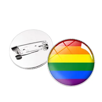 LMBT Meleg, Leszbikus, Biszexuális, Transznemű Büszkeség Bross Jelvény-Veterán Kerek Üveg Pin Anti-Diszkriminációs Ékszerek