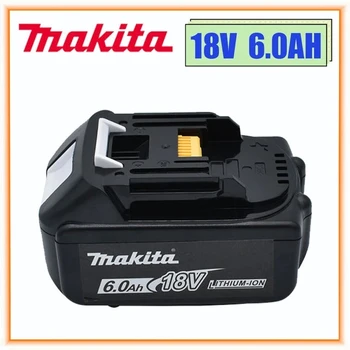 Makita 100% eredeti 18V 6.0 Á újratölthető elektromos szerszám akkumulátor, LED-es lítium-ion csere LXT BL1860B BL1860 BL1850