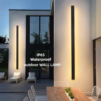 Modern Ip65 Vízálló LED Világítás Hosszú Fali Lámpa Kültéri Kerti Villa Erkély Fal Mosás Lámpa 85-265V, Állítható Fényerő