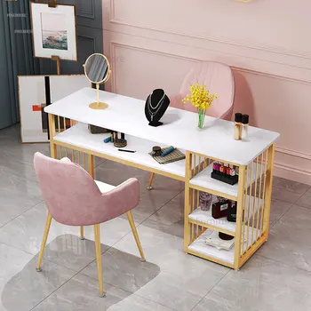 Modern Japán Köröm Táblázatok Szalon Fény Luxus Minimalista Bútor szépségszalon Szakmai Köröm Manikűr Asztal, Szék Szett