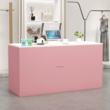 Modern Minimalista pénztárgép Üzlet Ruházati Bolt, kisbolt, Bár Táblázat Recepció Irodai Íróasztal Bútor