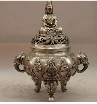 Réz Réz KÍNAI kézműves decor-ben az Ázsiai Kína branco Buddha incenso queimador de incenso de cobre